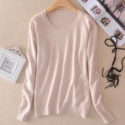 Women Knitted Sweater Solid Color Slim Fit - Image 14
