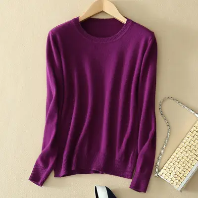Women Knitted Sweater Solid Color Slim Fit - Image 15