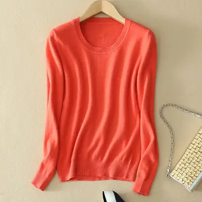 Women Knitted Sweater Solid Color Slim Fit - Image 16
