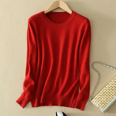 Women Knitted Sweater Solid Color Slim Fit - Image 17