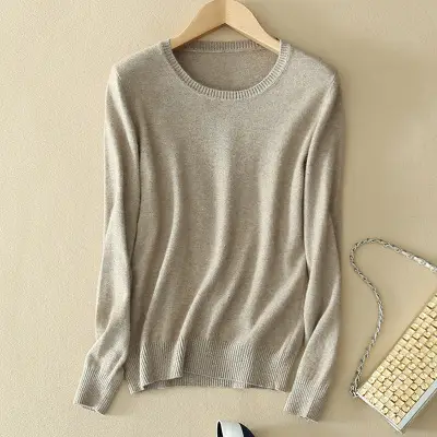Women Knitted Sweater Solid Color Slim Fit - Image 18