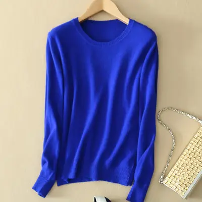 Women Knitted Sweater Solid Color Slim Fit - Image 7