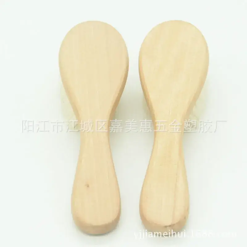 Baby Goat Wool Hair Comb Wooden Handle