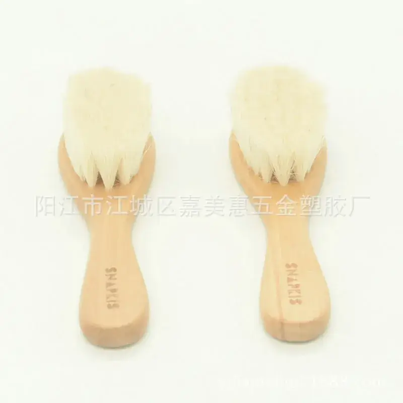 Baby Goat Wool Hair Comb Wooden Handle