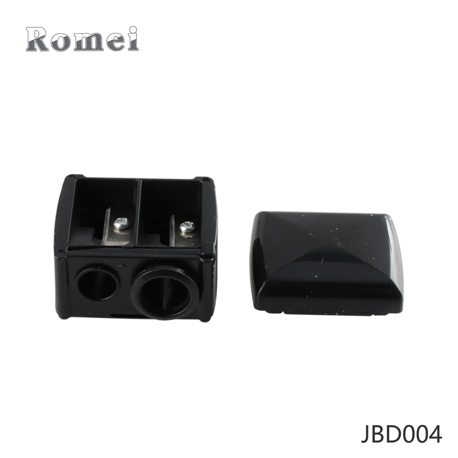 Romei Double Hole Pencil Sharpener Black - Image 3