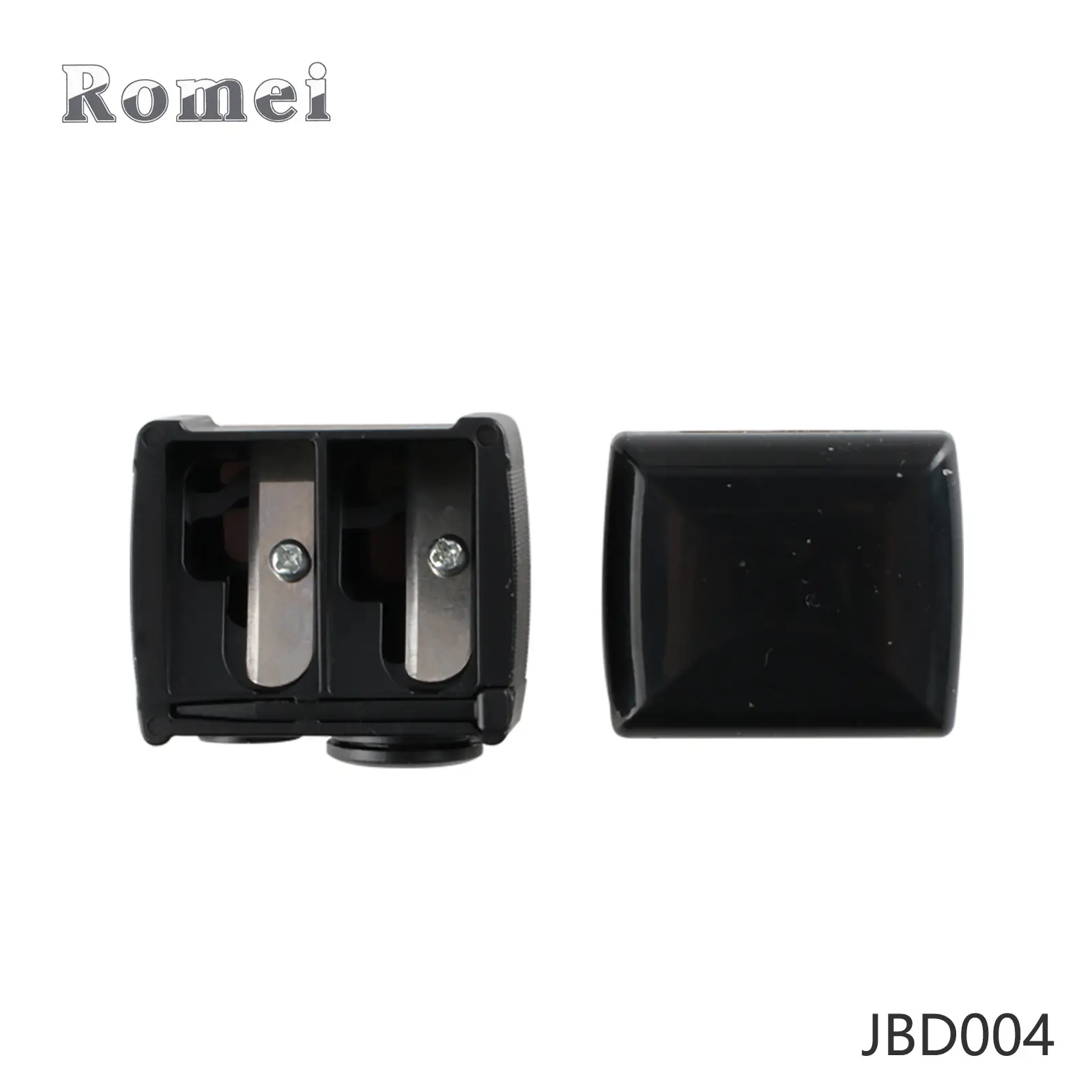 Romei Double Hole Pencil Sharpener Black - Image 4