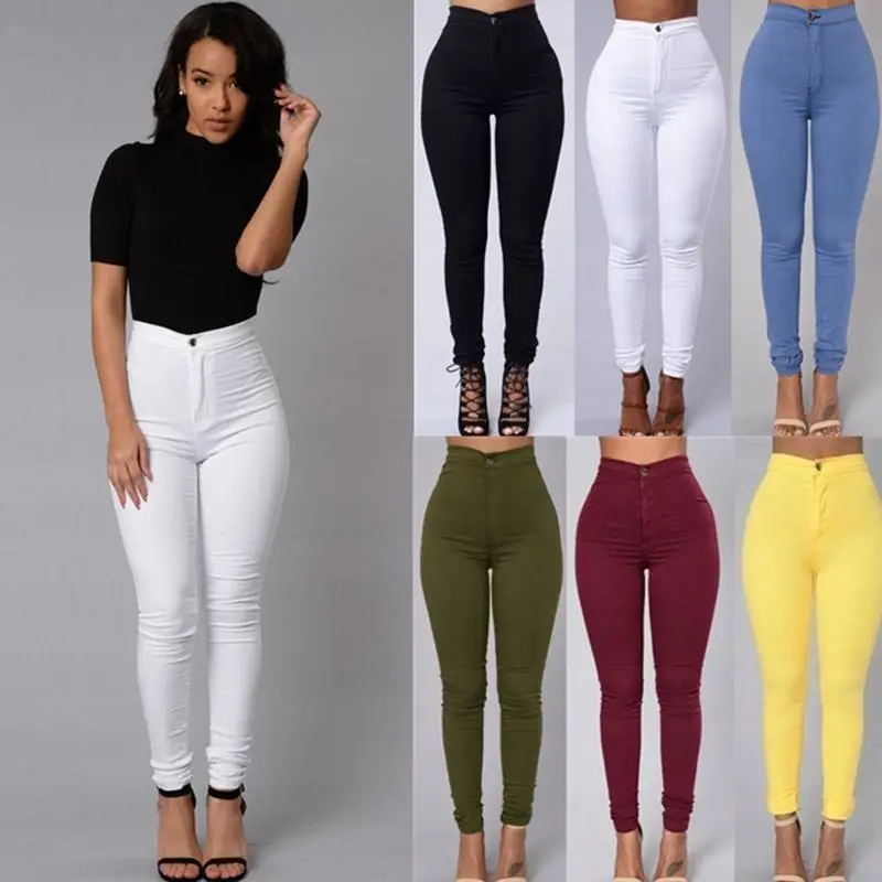 Stretch Skinny Jeans High Waist Leggings in Multiple Colors - Image 6