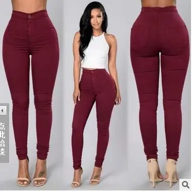 Stretch Skinny Jeans High Waist Leggings in Multiple Colors - Image 8