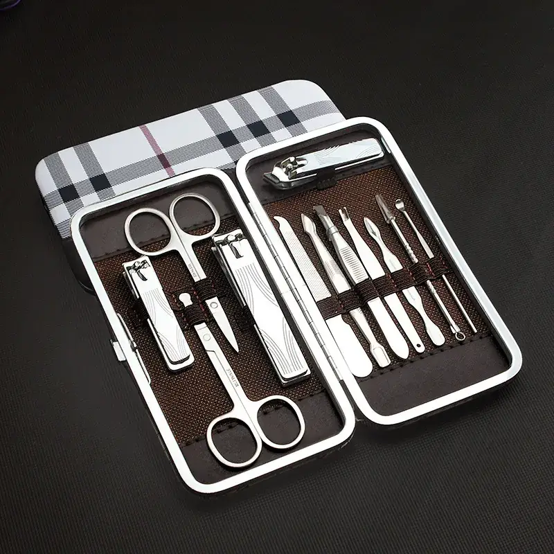 Nail Clippers & Scissors Set 12 Pcs Stainless Steel - Image 2