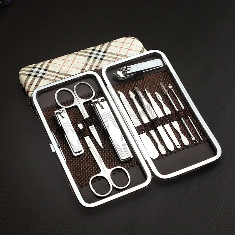 Nail Clippers & Scissors Set 12 Pcs Stainless Steel - Image 3