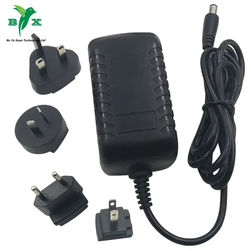 TUVGS 12V3A Power Adapter with 3 Plug Types