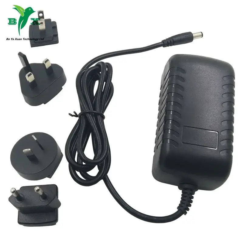 TUVGS 12V3A Power Adapter with 3 Plug Types