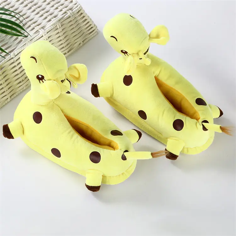 Creative Hobbit Stuffed Cotton Slippers Men's Large Size Home Daily Gift Baotou Thick Sole New Warm Shoes