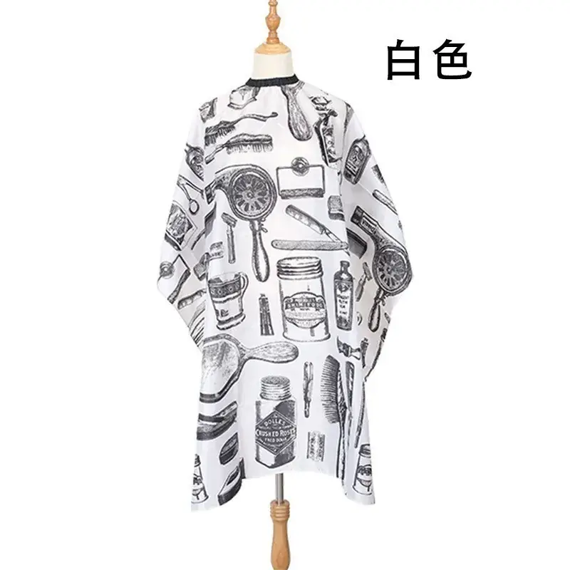 Black Printed Hair Cutting Cloth Barber Shop Cloth - Image 2