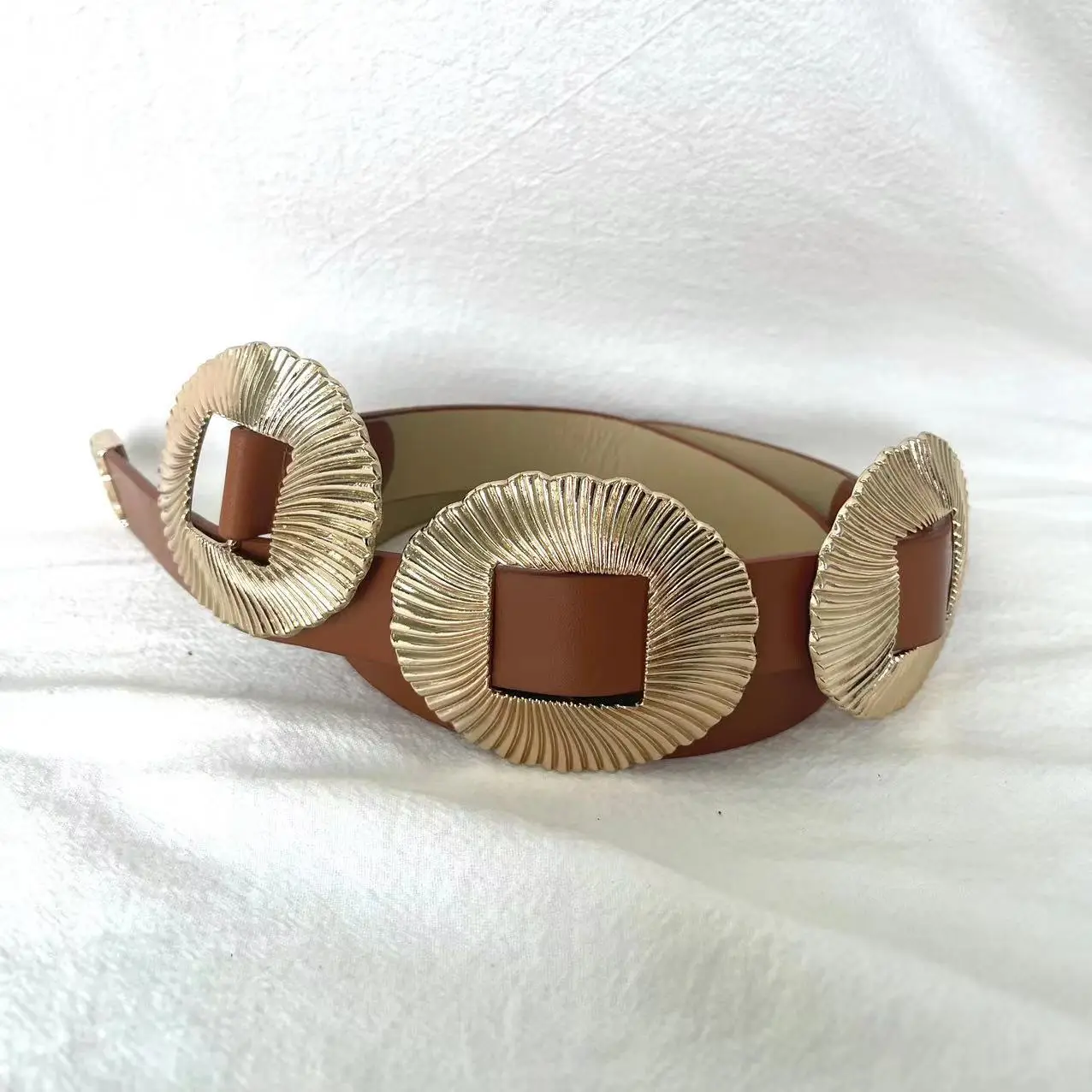 Black Retro Belt Buckle Set for Women