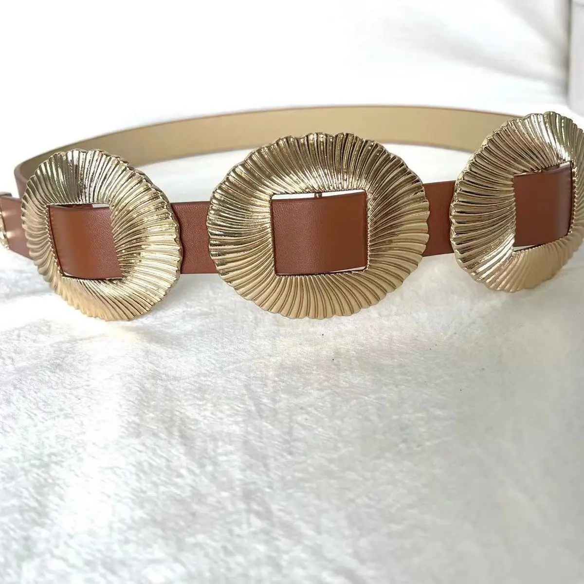 Black Retro Belt Buckle Set for Women