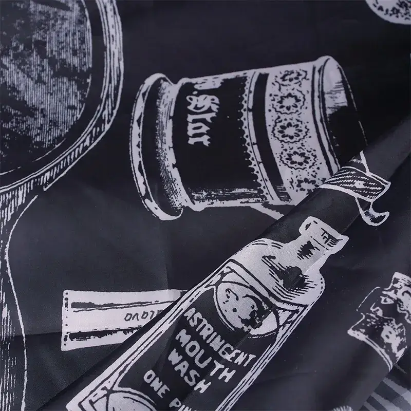 Black Printed Hair Salon Cloth for Barber & Cutting - Image 7