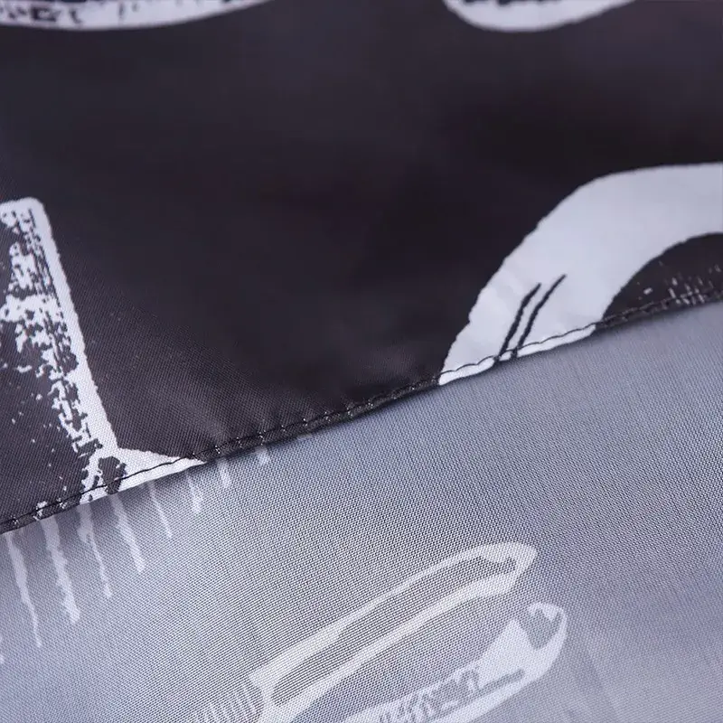 Black Printed Hair Salon Cloth for Barber & Cutting - Image 8