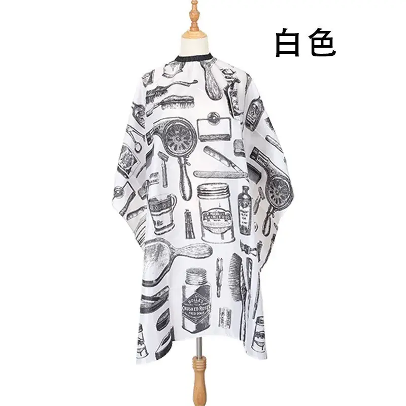 Black Printed Hair Salon Cloth for Barber & Cutting - Image 4