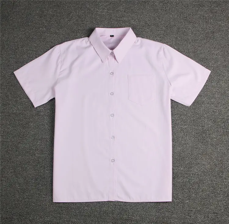 Men Light Blue Pointed Collar Shirt Short Sleeve - Image 3