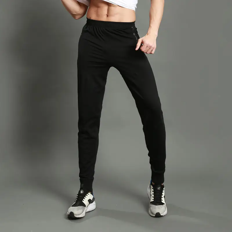 Men's Black Slim Fit Sweatpants Casual Running Pants