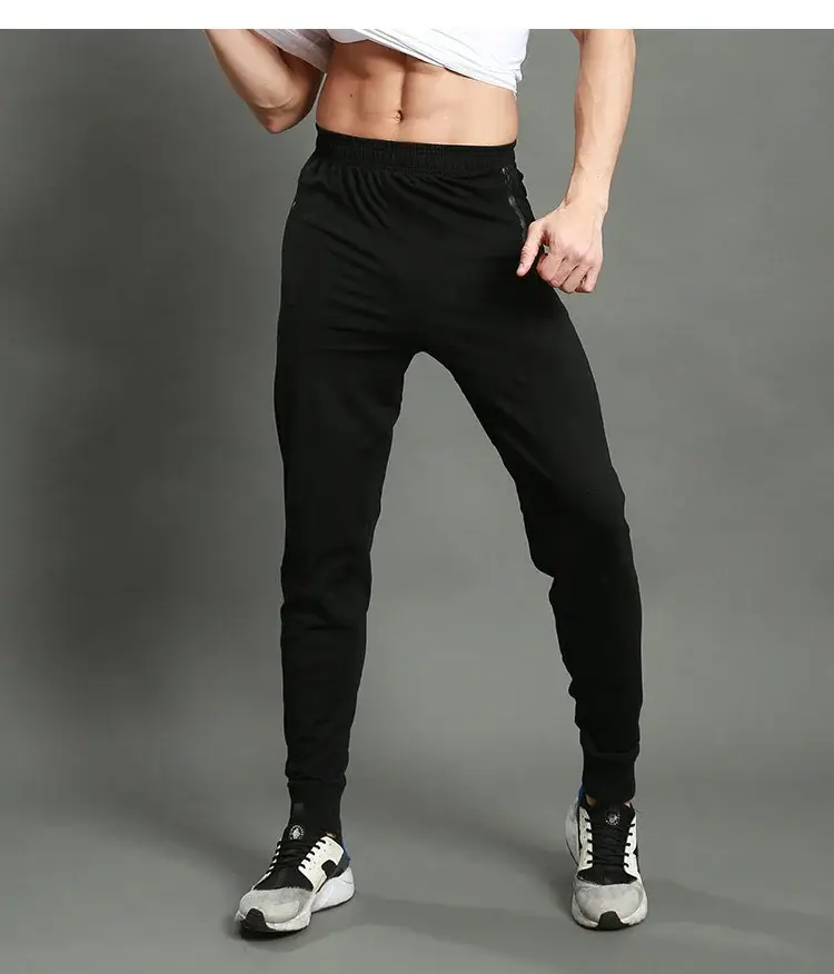 Men's Black Slim Fit Sweatpants Casual Running Pants — feature 13