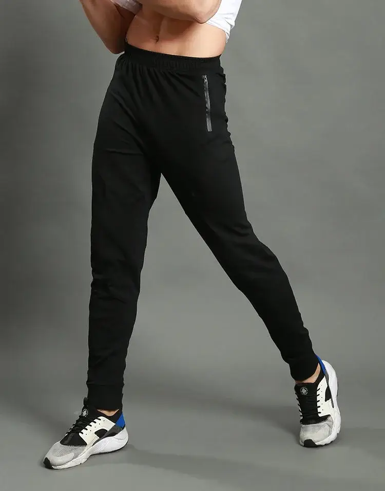 Men's Black Slim Fit Sweatpants Casual Running Pants — feature 14