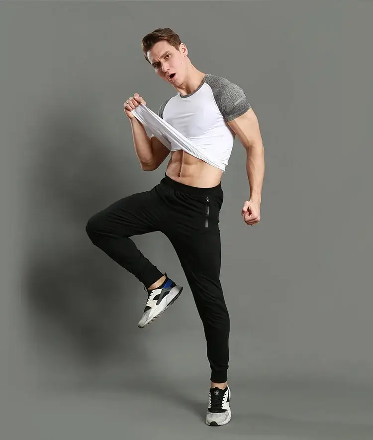 Men's Black Slim Fit Sweatpants Casual Running Pants — feature 23