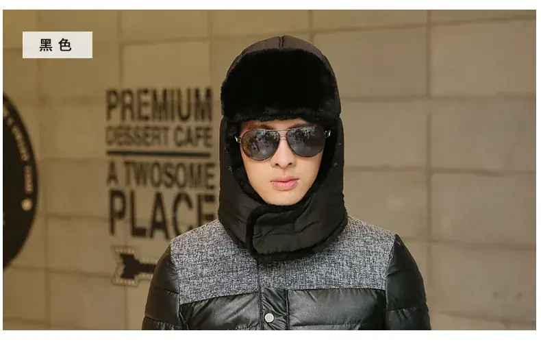 Winter Windproof Ski Hat Black Men Women — feature 10