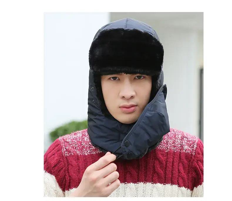 Winter Windproof Ski Hat Black Men Women — feature 14