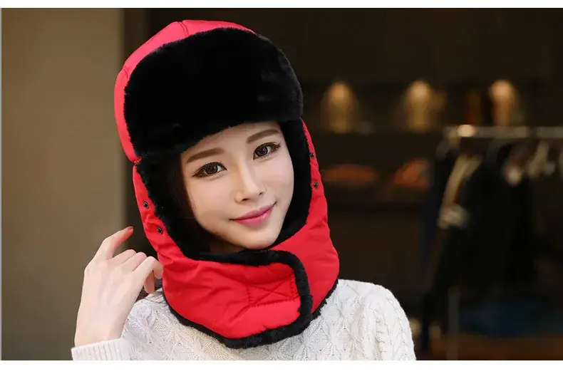 Winter Windproof Ski Hat Black Men Women — feature 18