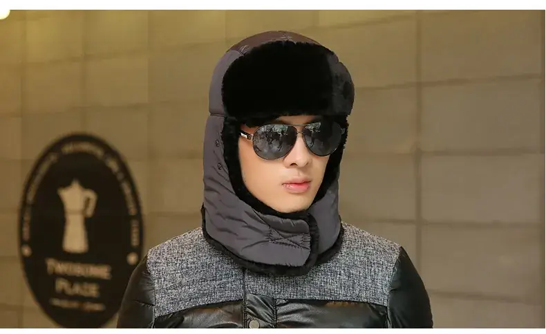 Winter Windproof Ski Hat Black Men Women — feature 8
