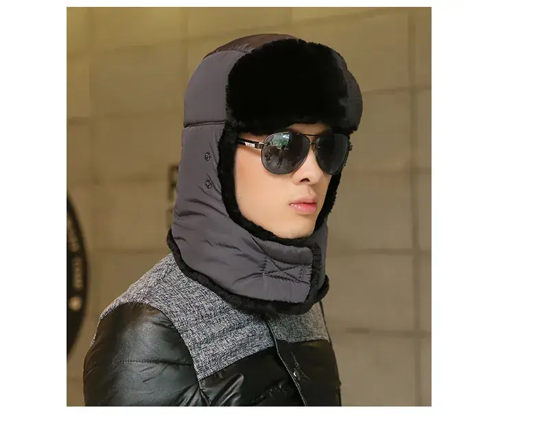 Winter Windproof Ski Hat Black Men Women — feature 9