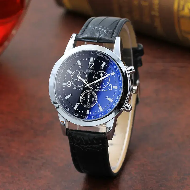 Blue Light Glass Watch for Men Women Micro Business Gift