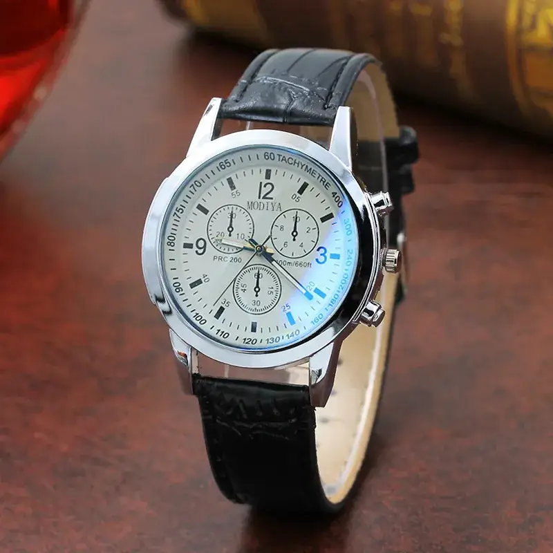 Blue Light Glass Watch for Men Women Micro Business Gift