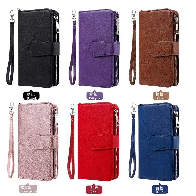 Pink Leather Two-In-One Phone Case with Wristlet - Image 8