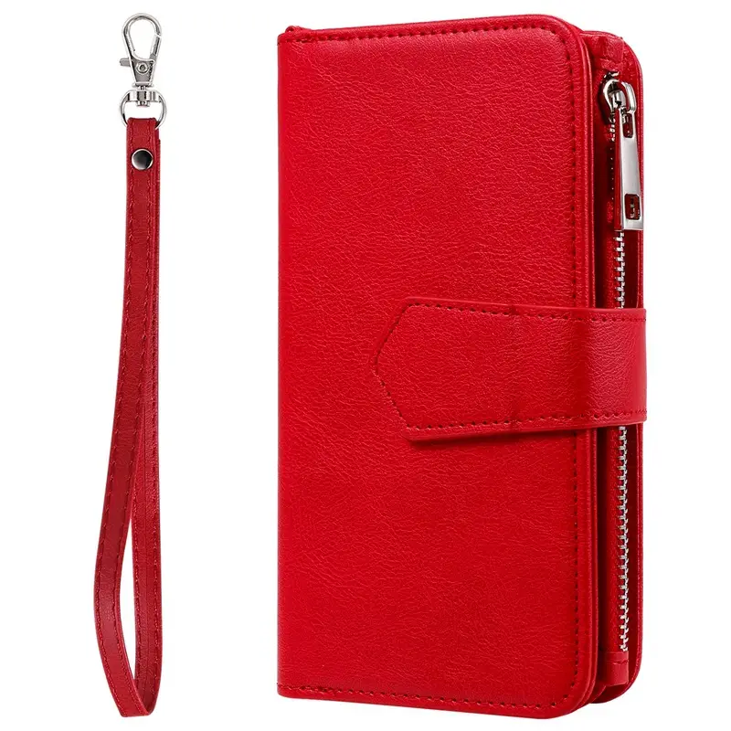 Pink Leather Two-In-One Phone Case with Wristlet - Image 6