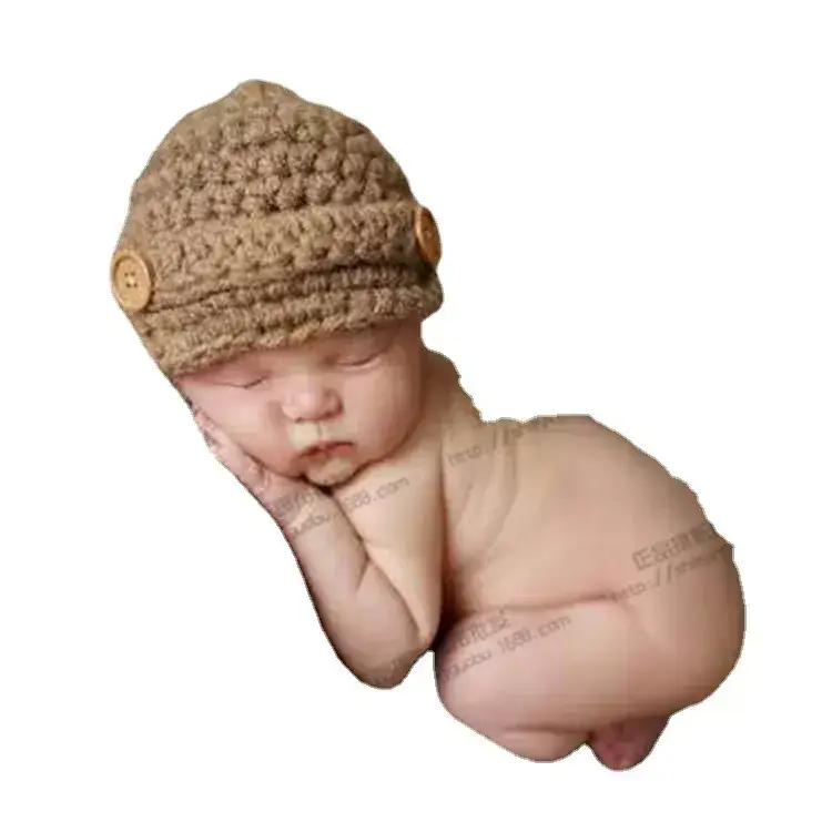 Newborn Wool Knitted Hat for Baby Girls