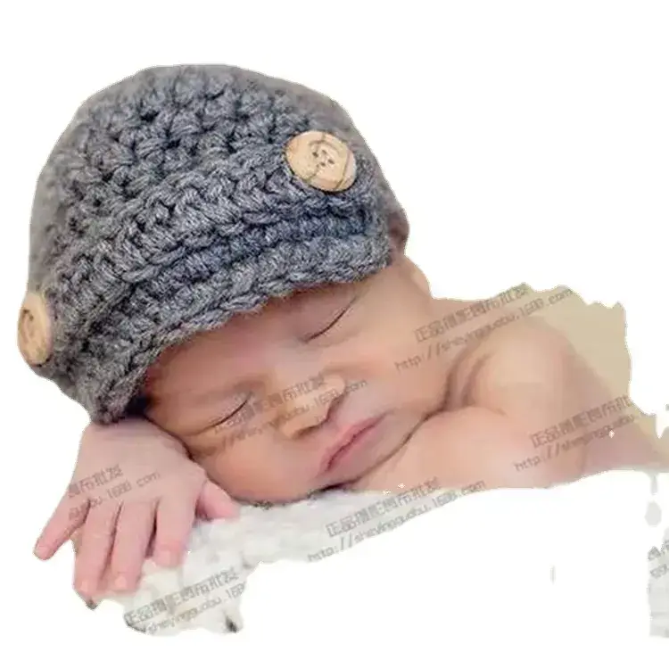 Newborn Wool Knitted Hat for Baby Girls