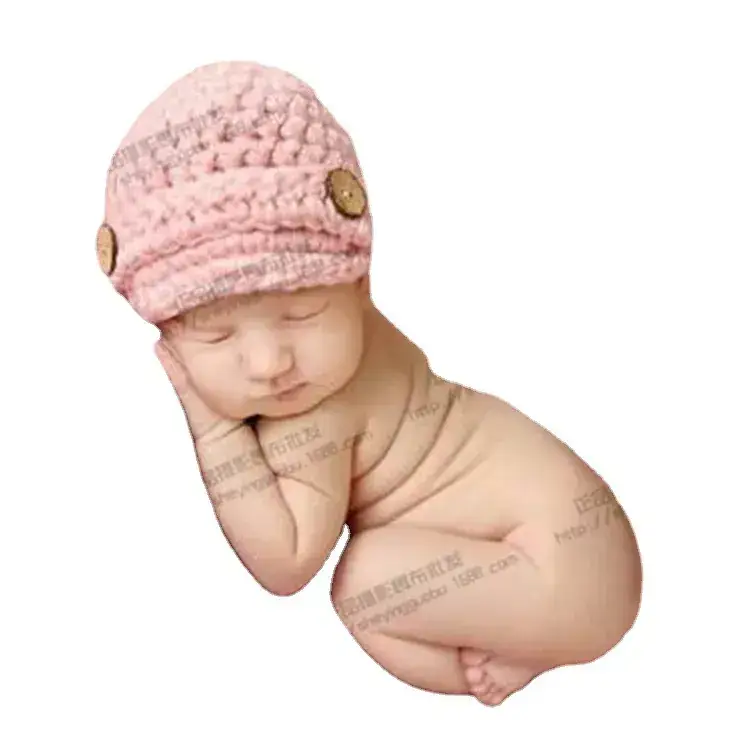 Newborn Wool Knitted Hat for Baby Girls