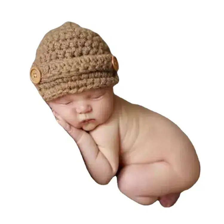 Newborn Wool Knitted Hat for Baby Girls