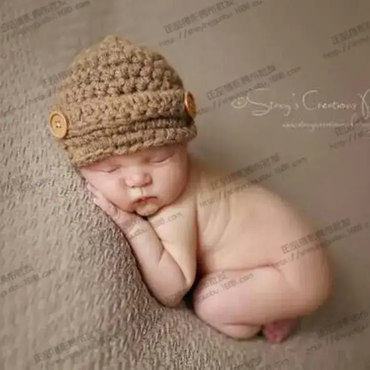 Newborn Wool Knitted Hat for Baby Girls