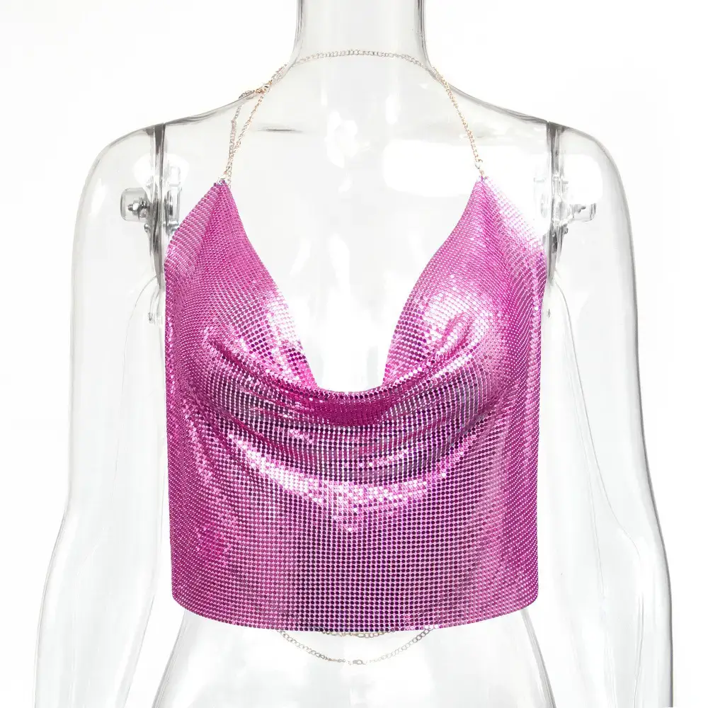 Aliexpress Hollow Metal Sequin Backless Camisole - Image 7