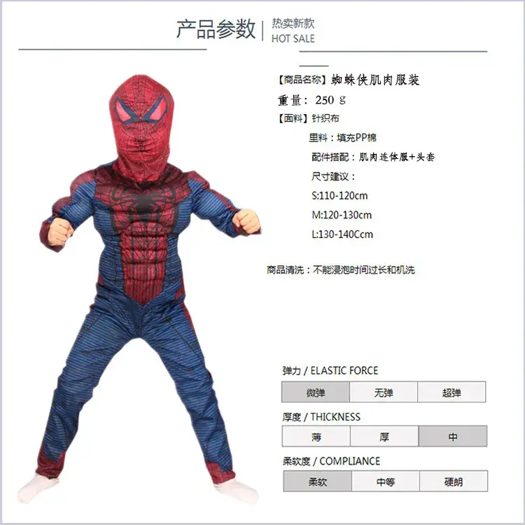 Kids Spider-Man Muscle Style One-Piece Bodysuit - Image 6