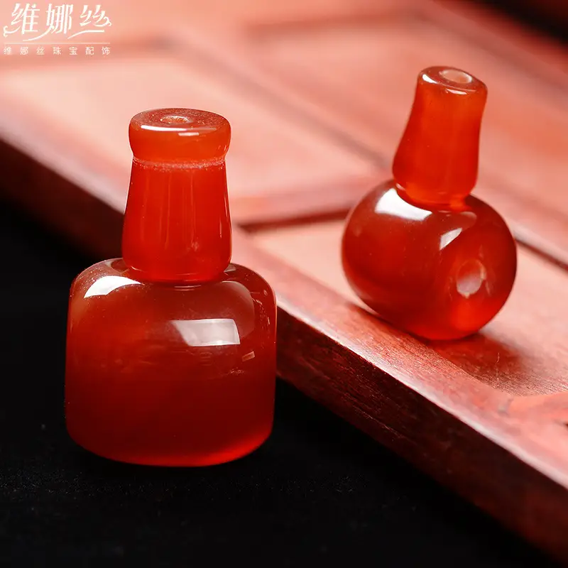 Natural Red Agate Buddha Head Bracelet 108 DIY Necklace - Image 2
