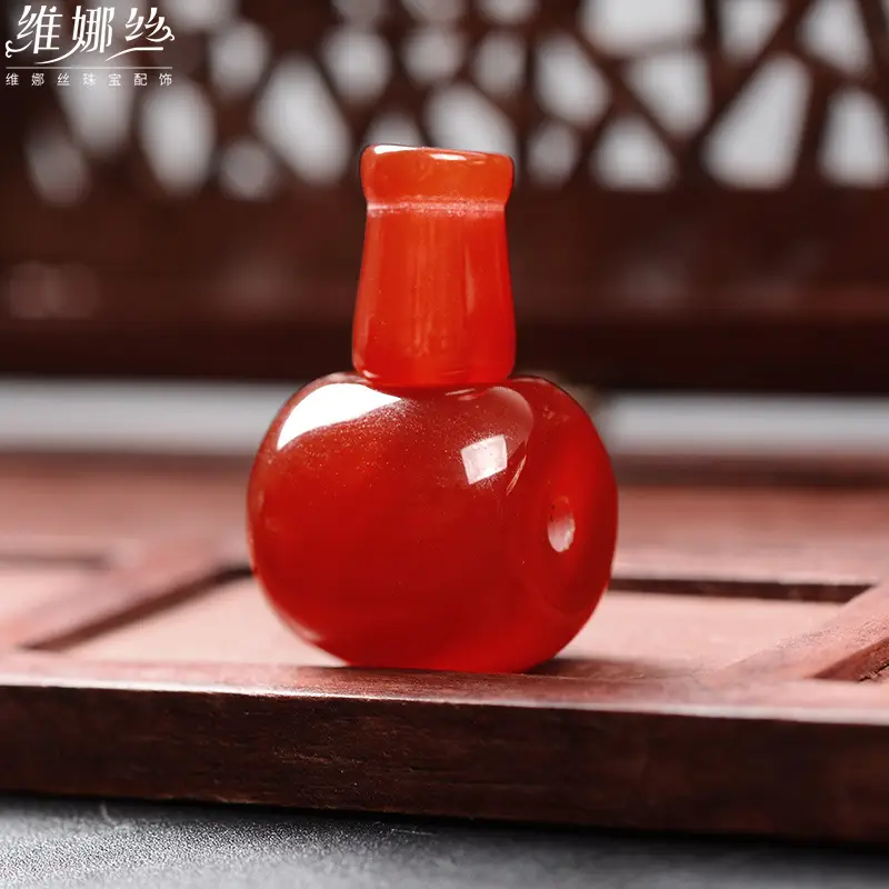 Natural Red Agate Buddha Head Bracelet 108 DIY Necklace - Image 4