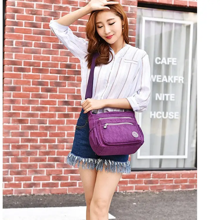 Purple Waterproof Shoulder Crossbody Bag for Women