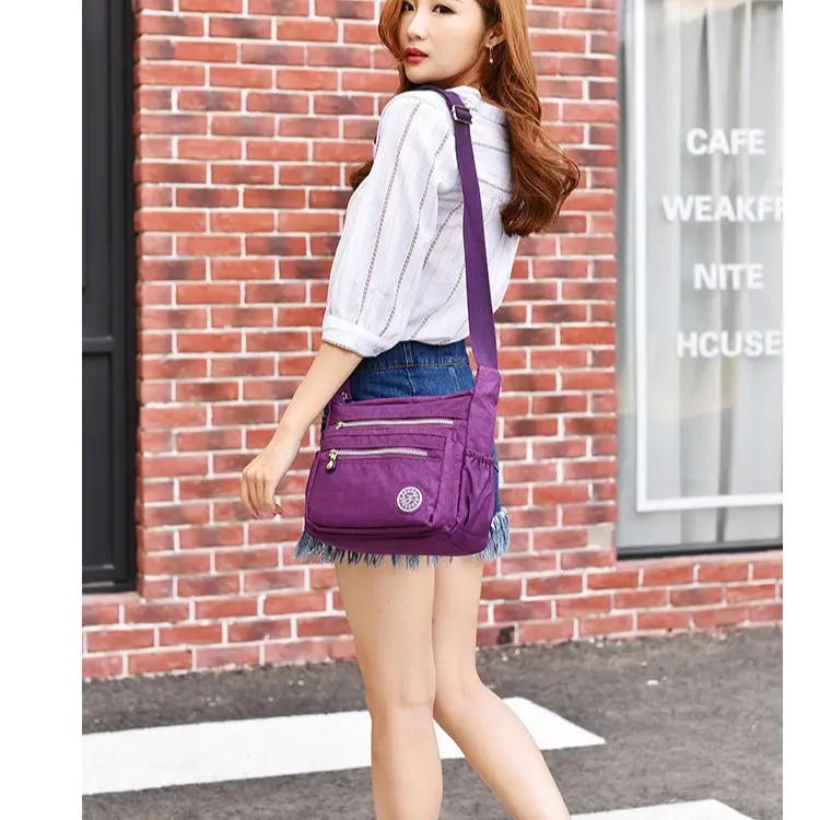 Purple Waterproof Shoulder Crossbody Bag for Women