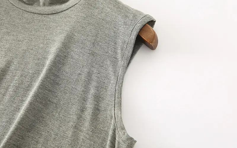 Women's Sleeveless Camisole with Half Collar Beige — feature 47