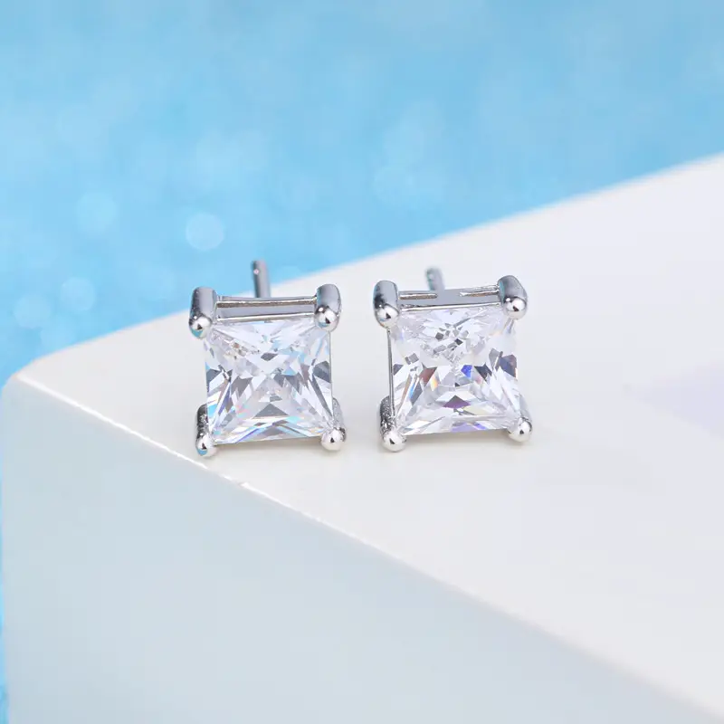 Weihua Zircon Square Earrings for Women - Image 2